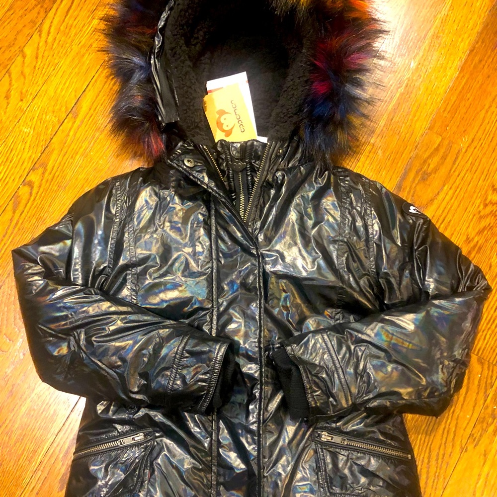 Appaman Middie Puffer in Iridescent Black